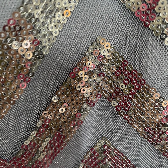 ASOS Grey Sequin Dress with Tulle Skirt - Picture 2 of 4